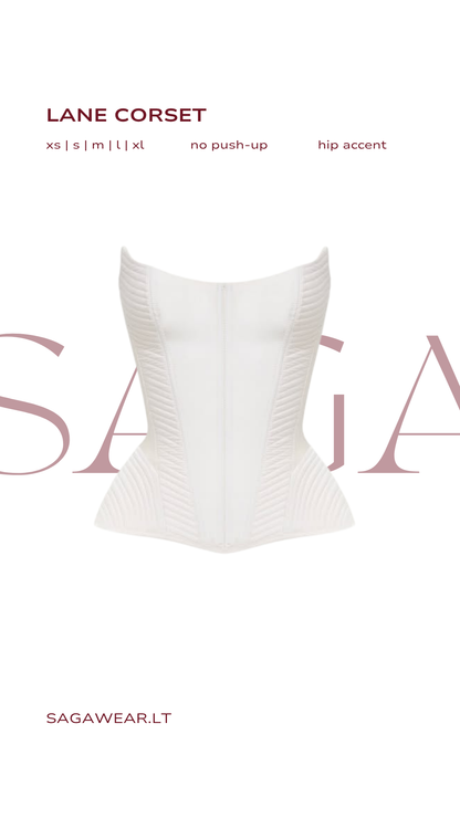 LANE CORSET || IN WHITE