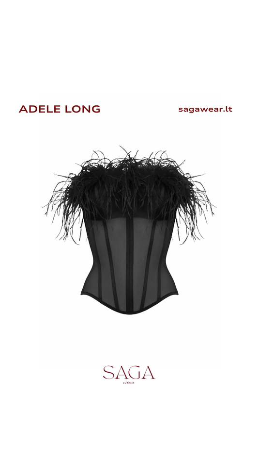 ADELE LONG CORSET | IN BLACK