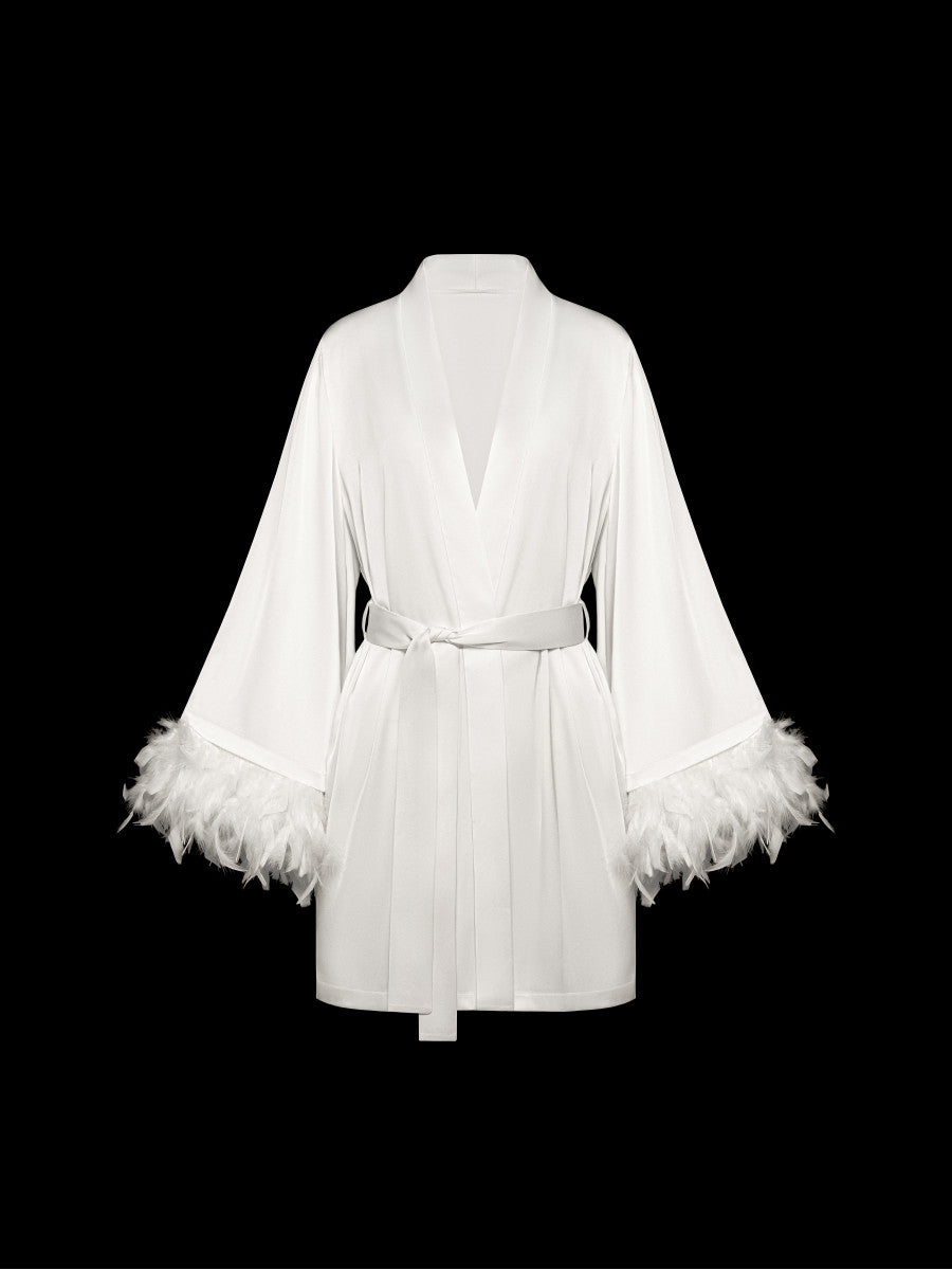 NOELIA KIMONO FEATHER | IN WHITE
