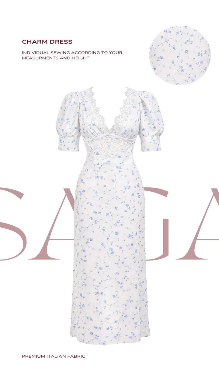 CHARM DRESS | white silk