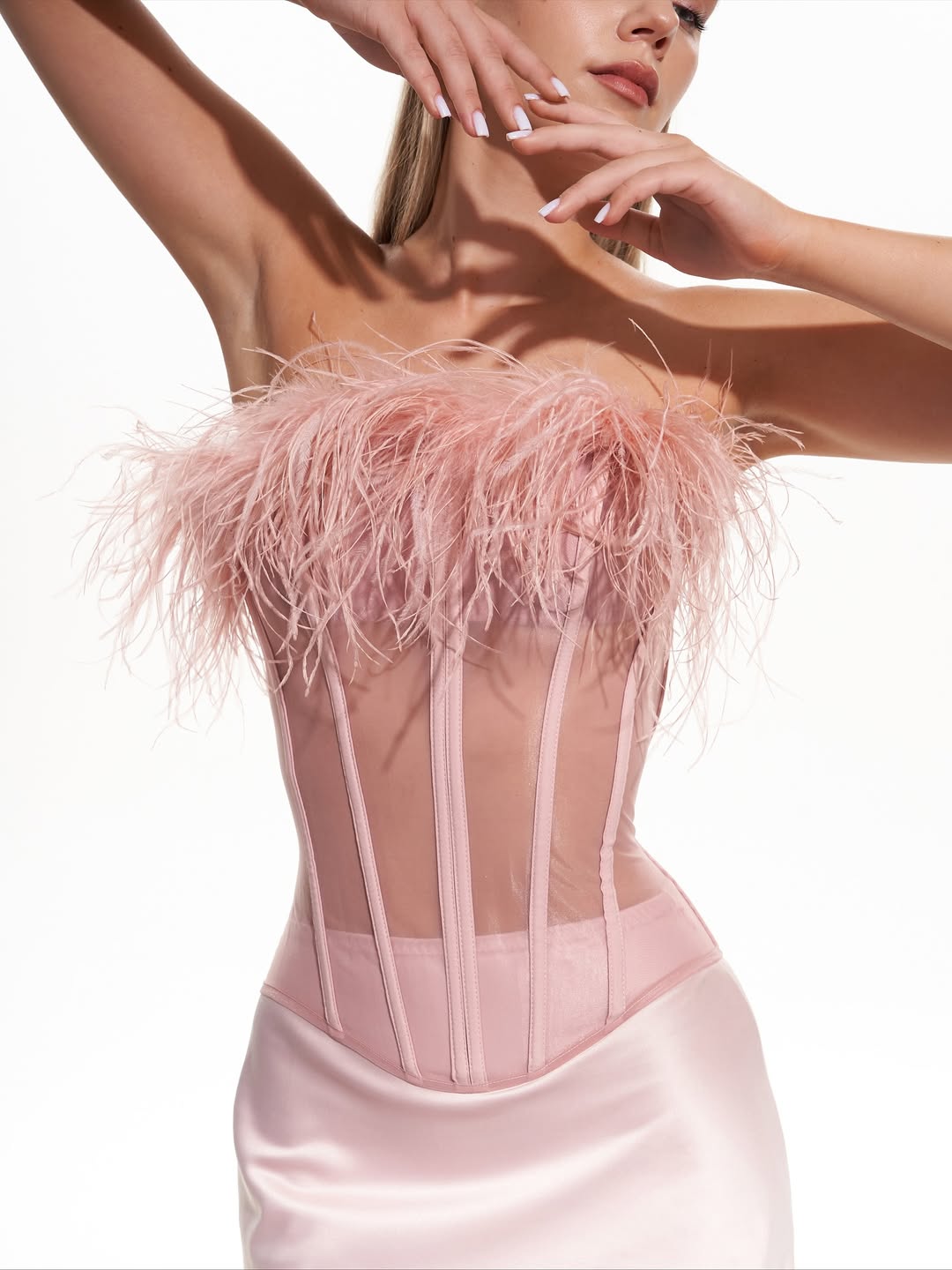 ADELE LONG CORSET | IN PINK