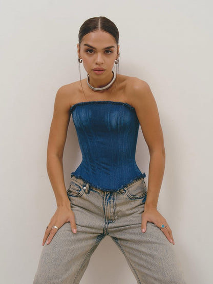 DENIM CORSET