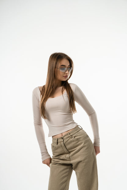 SECOND SKIN | V-LONG IN BEIGE