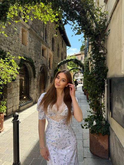 CHARM DRESS | white silk