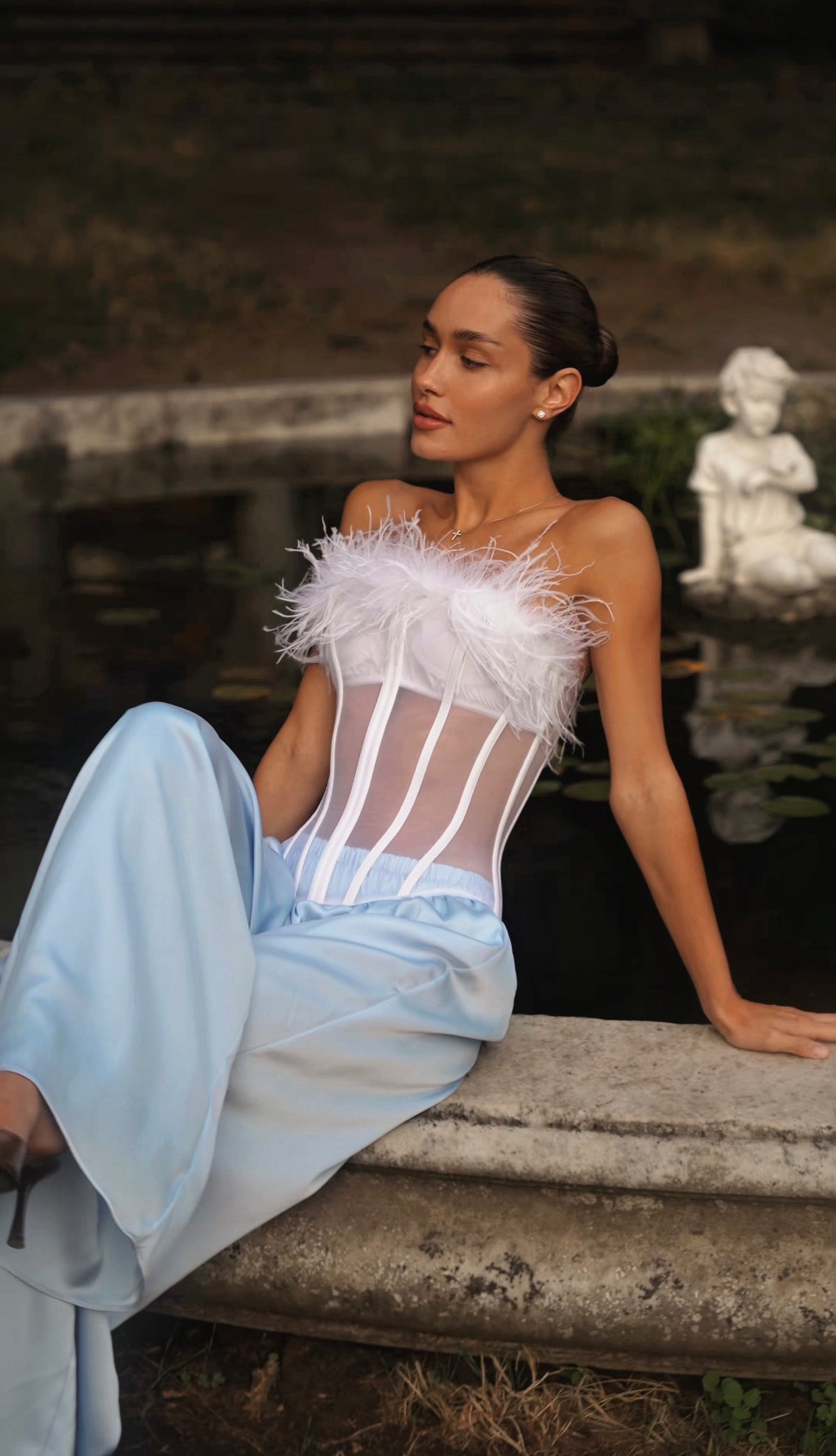 ADELE LONG CORSET | IN WHITE