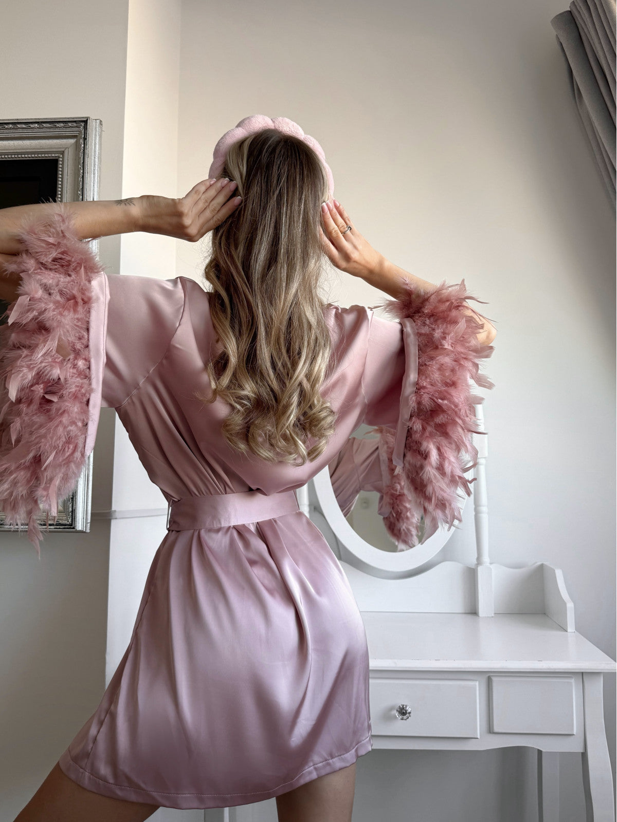 NOELIA KIMONO FEATHER | IN PINK